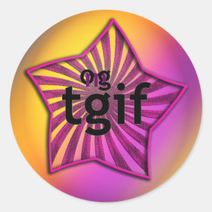 Sticker Rond OMG ! tgif