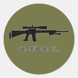 Sticker Rond On a tiré une mise à mort