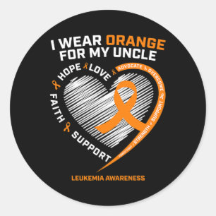 Sticker Rond Oncle de sensibilisation Leucémie féminine masculi