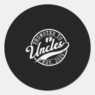 Sticker Rond Oncle Est 2026 Nouveau Oncle Annonce Promu En
