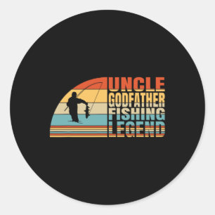 Sticker Rond Oncle Parrain Et Légende De La Pêche