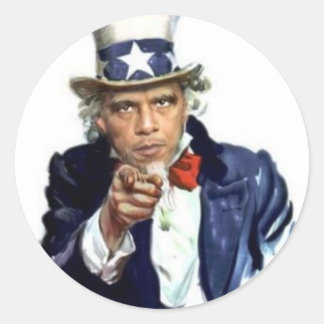 Sticker Rond Oncle Sam