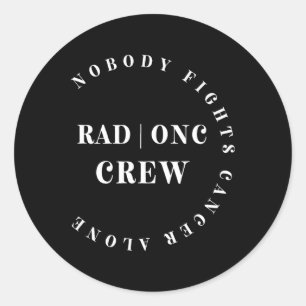 Sticker Rond Oncologie Radiation Infirmière Équipage Tee Hémonc