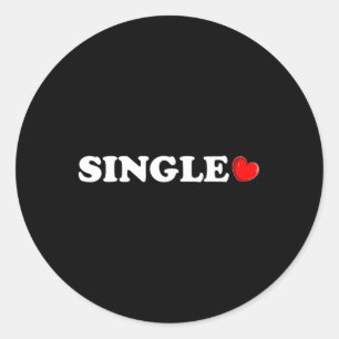 Sticker Rond One Heart Anti Valentines Day Pour Hommes simples