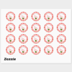 Sticker Rond One In A Melon 1er Birthday Party Watermelon