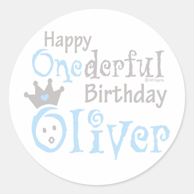Sticker Rond ONEderful Oliver (Devant)