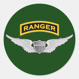Sticker Rond Onglet Ranger et ailes Avion