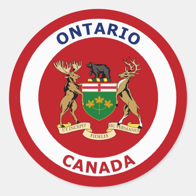 STICKER ROND ONTARIO, CANADA (Devant)