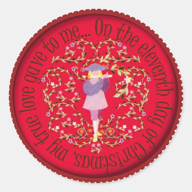 Sticker Rond Onze caniveaux (Devant)