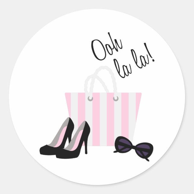 Sticker Rond Ooh La La Clothes (Devant)
