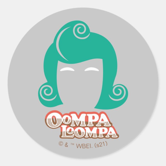 Sticker Rond Oompa Loompa Hair Graphic (Devant)