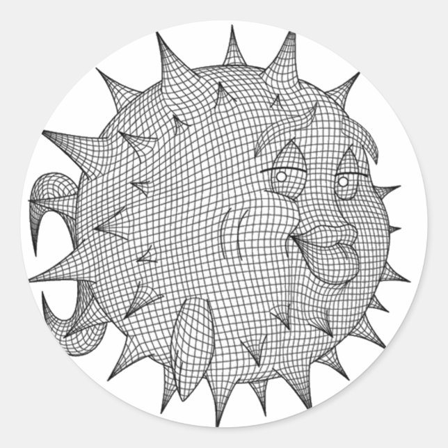 Sticker Rond OpenBSD (Devant)