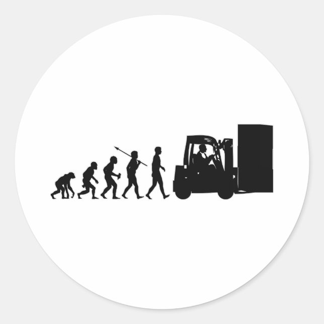Sticker Rond Opérateur de chariot élévateur (Devant)