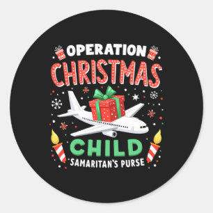 Sticker Rond Opération Noël Enfant Funny Famille Correspondant