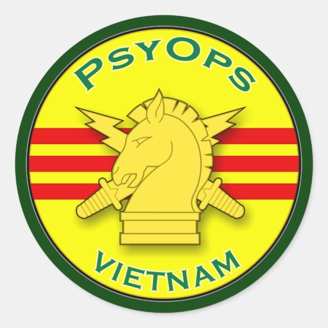 Sticker Rond Opérations psychologiques - Vietnam (Devant)