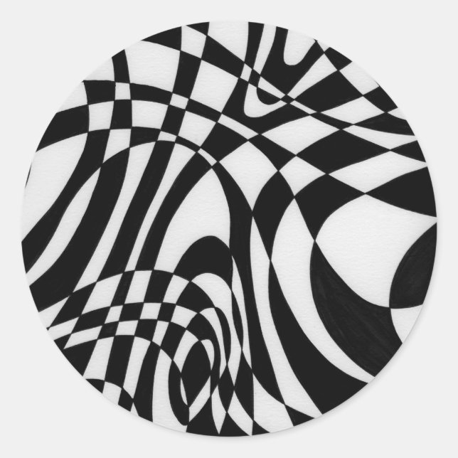 Sticker Rond Optique #1 par Michael Moffa c1991 (Devant)