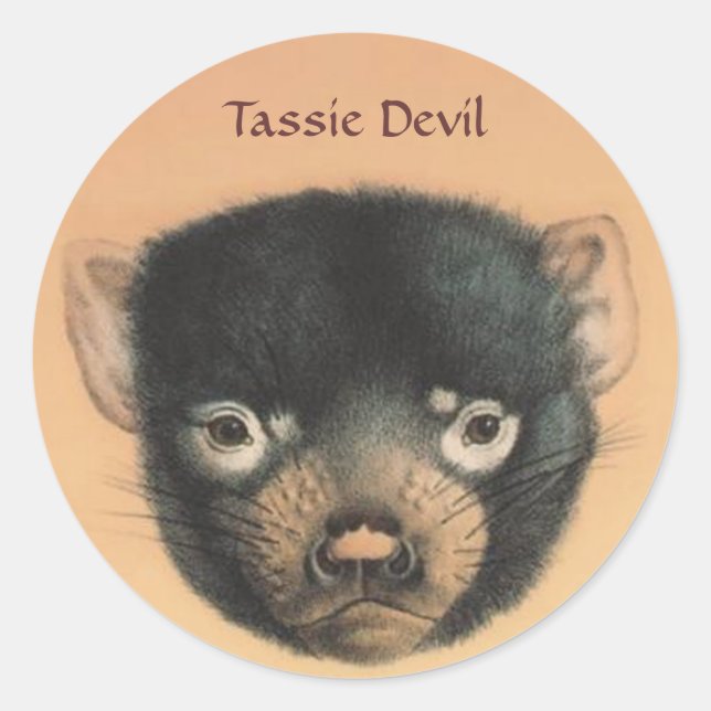 Sticker Rond OPUS Tassie Devil (Devant)