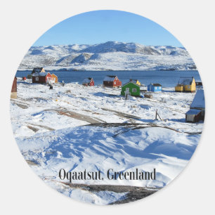 Sticker Rond Oqaatsut (Rodebay) Groenland