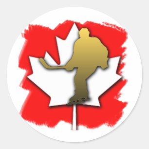 Sticker Rond Or canadien de hockey