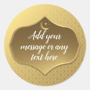 Sticker Rond Or de l'Aïd Al-Fitr