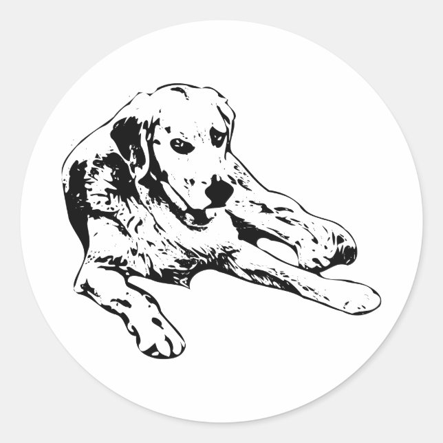 Sticker Rond Or en lignes simples (Devant)