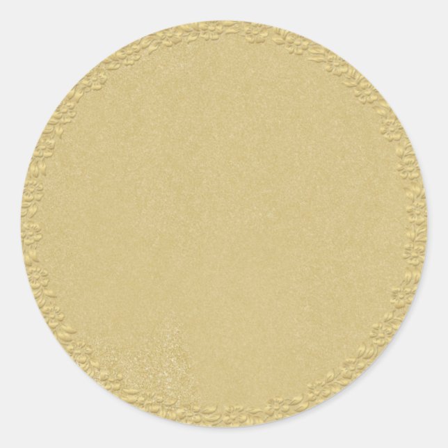 Sticker Rond Or personnalisé simple (Devant)