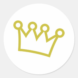 Sticker Rond or roi couronne deluxe