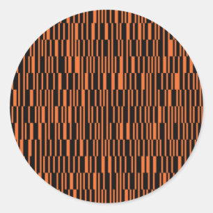 Sticker Rond Orange, cool, tendance, art graphique géométrique 