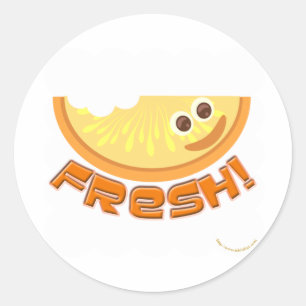 Sticker Rond Orange frais