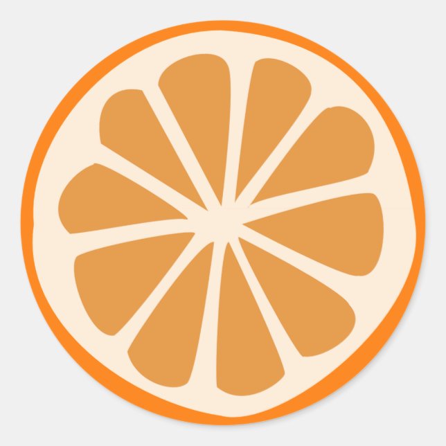 Sticker Rond Orange J (Devant)
