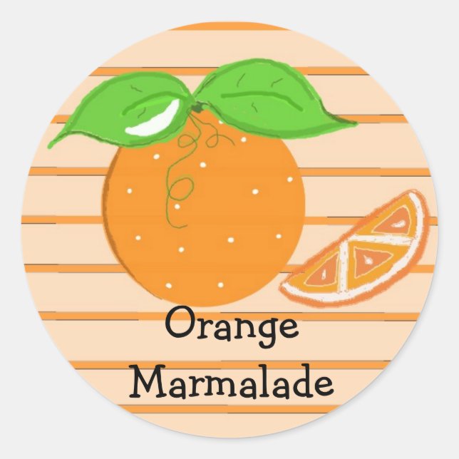 Sticker Rond Orange Marmalade (Devant)