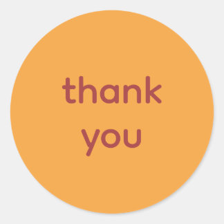 Sticker Rond orange Merci