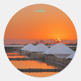 Sticker Rond Orange relax