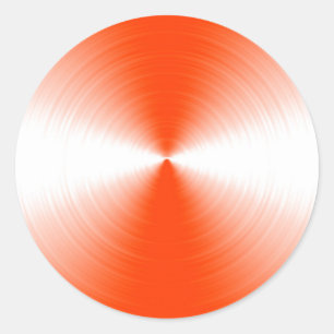 Sticker Rond Orange Rouge Radiant Contemporain
