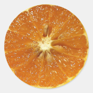 STICKER ROND ORANGE SLICE