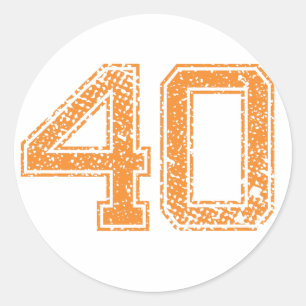 Sticker Rond Orange Sports Jerzee Numéro 40.png