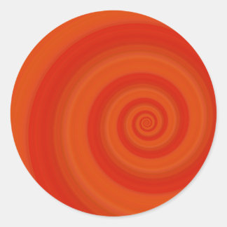 Sticker Rond Orange Twist