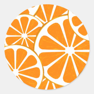 Sticker Rond oranges.