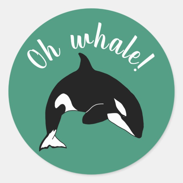 Sticker Rond Orca Killer Whale- oh baleine! (Devant)