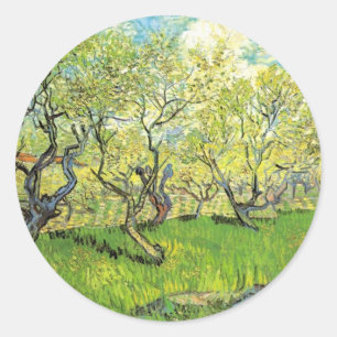 Sticker Rond Orchard à Blossom Vincent van Gogh