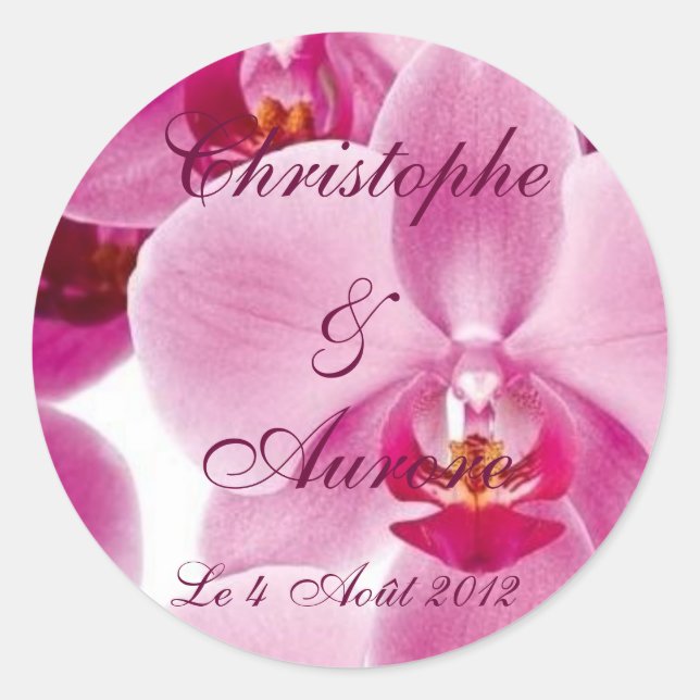 Sticker Rond Orchidée (Devant)