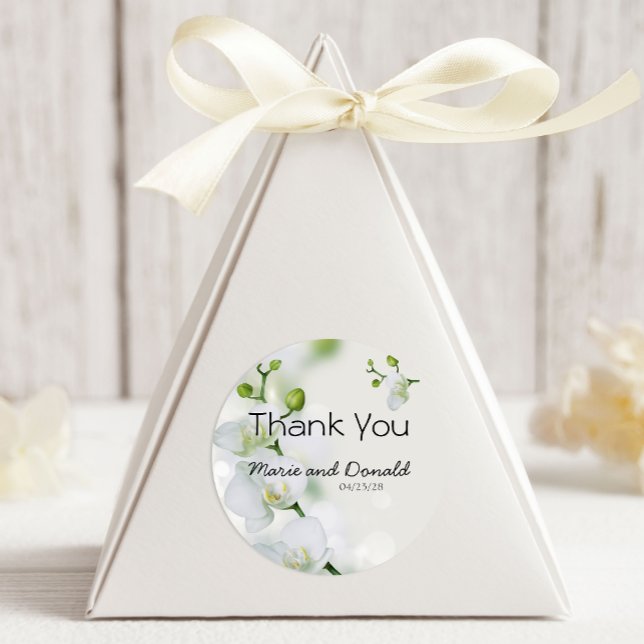 Sticker Rond Orchidée douce et élégante (Créateur téléchargé)