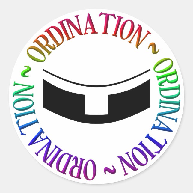 Sticker Rond Ordination - Ordre Saint (Devant)