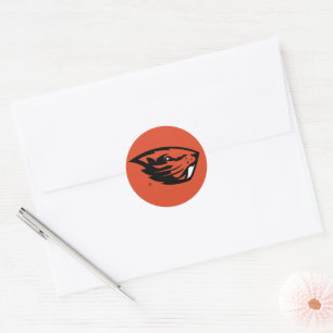 Sticker Rond Oregon State Beavers Tête de castor