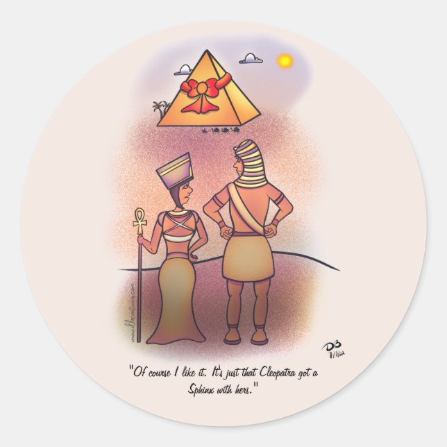 Sticker Rond Oreiller à lancer sphinx (Devant)