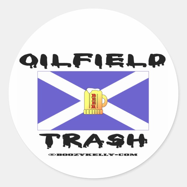 Sticker Rond Orfèvrerie, Ecosse, Autocollant, Huile, (Devant)