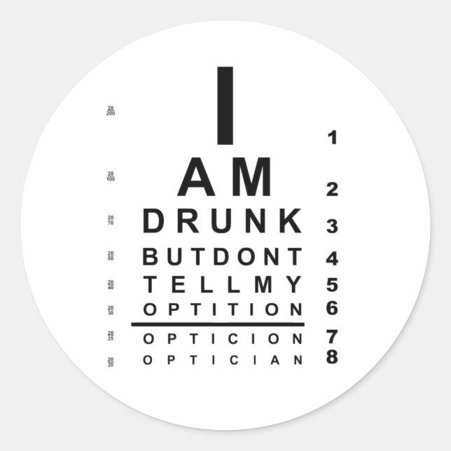 Sticker Rond Organigramme drôle (Devant)