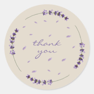 Sticker Rond Organisateur d'événement Fleur de Lavande remercie