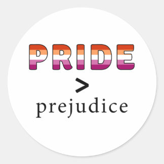 Sticker Rond Orgueil et Préjugés lesbiens 