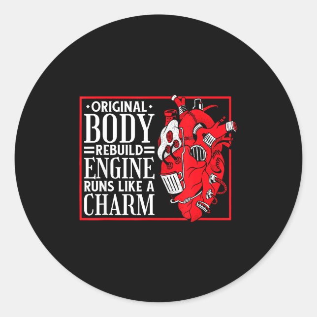 Sticker Rond Original Body Rebuild Engine, Open Heart Surgery A (Devant)